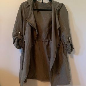 Olive green duster jacket